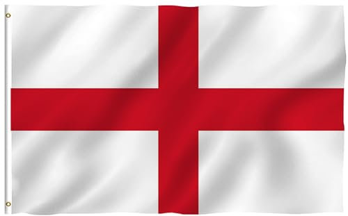 England Flagge 90 x 150 cm - Wetterfeste Fahne aus Polyester, mit Metalösen, geeignet für Fahnenmast