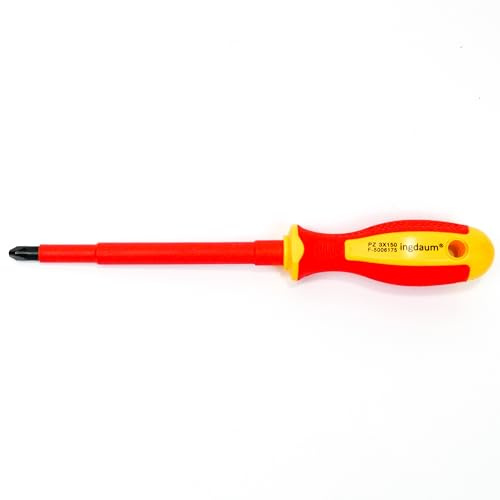 Tournevis PoziDriv VDE PZ isolé 1000 V PZ 3 * 150 mm | Tournevis électricien, À l'unité ou en set, Conforme VDE / IEC, Pour installation électrique