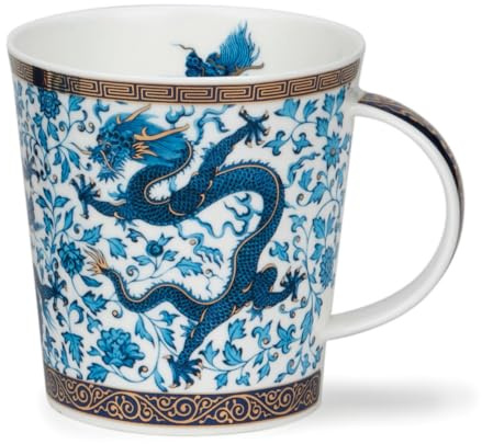 Dunoon Caingorm Tasse en porcelaine fine Bleu Ming (Dragon bleu et blanc)