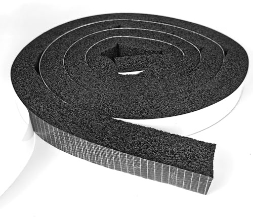 Weather Stripping Door Seal Strip, 1 in x 1 in, AC Insulation Tape, Strong Adhesive, High Reslilience, Weatherproof, Reduce Noise, Gap Filler, Foam Insulation Tape for Doors and Windows