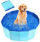MAIROX Hunde Pool, Hunde Planschbecken, Faltbarer Pool für Hund und Katze, Hundebadewanne, Hundepool Klein, Hundepool fur Große Hunde, Bademuschel für Hunde mit Wasserablassventil (60 x 20 cm)