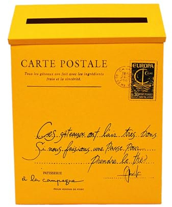 JISADER Cassetta Postale Moderna a Parete con Scomparto per Giornali per Esterni, giallo