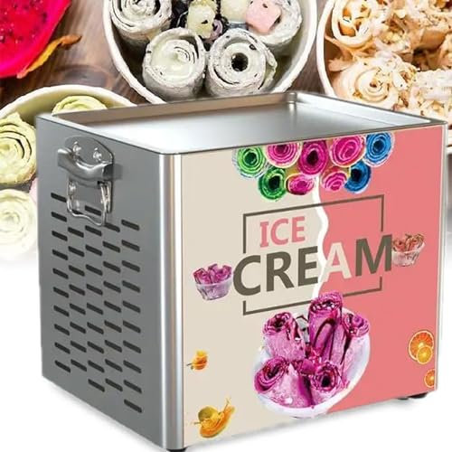 Macchina per gelato commerciale, macchina per gelato fritto fai da te da 11 pollici, macchina per gelato portatile allo yogurt arrotolato, macchina per dolcetti congelati per sorbetto di frutta
