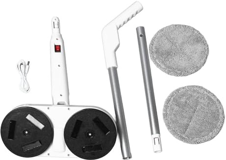 Kabelloser Elektrischer Mopp, Kabelloser Elektrischer Mopp für die Bodenreinigung, Professioneller, Handgeführter, Wiederaufladbarer, Effizienter, Selbstfahrender Dual-Spin-Mopp