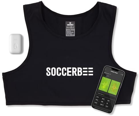 SOCCERBEE -BEE LITE 2 - Rastreador GPS deportivo y chaleco para deportes al aire libre | Prueba de 30 días incluida y requiere suscripción | Equipo de entrenamiento de fútbol | Rastreador de fitness