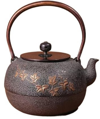 Teiera Bollitore, Teiera in Ghisa, Bollitore for il Tè, Teiera in Ghisa dal Design Tradizionale Giapponese con Colino for il Tè in Acciaio Inox Teiere
