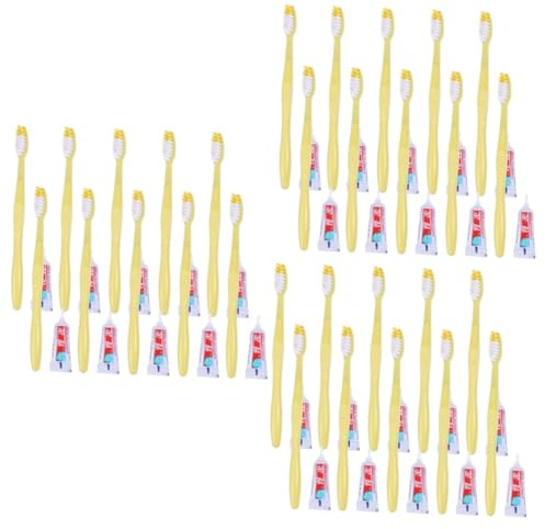 SEWOART 30 Stk Reisezahnbürste und Zahnpasta Borsten Zahnbürste für Erwachsene Reise-Zahnbürsten-Set Reisezahnpasta mundhygiene plastikenten Zahnbürsten- und Zahnpasta-Kit für Hotels