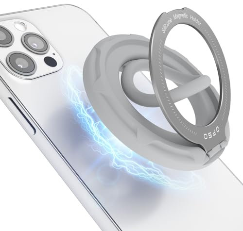 QBrand Support d’Anneau de téléphone magnétique, poignée de téléphone Portable réglable à 360 ° Support d’Anneau de Doigt pour iPhone 16 15 14 13 12, Samsung, Huawei et Tous Les Smartphones 4~8 