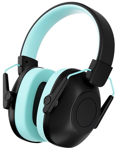 Kalence Protège-oreilles pour enfants, SNR 29 dB - Casque anti-bruit pour enfants souffrant d'autisme - Idéal pour les feux d'artifice, les concerts, le cinéma, Noir , M