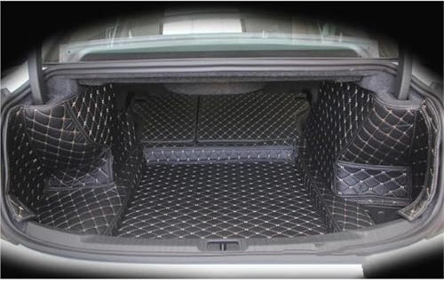NYSQOFMB Voiture Coffre Tapis pour Cadillac pour ATS pour XTS 2012-2018 2019 Tapis Coffre Voiture en Cuir Doublure Chargement Tapis de Coffre Auto(Rouge)