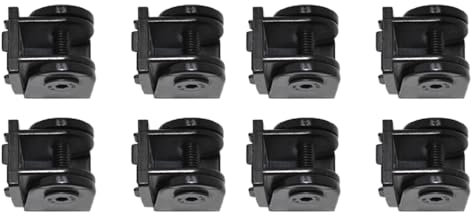 8 Pcs Joint Connector, 180° Adjustable Flexible Swivel Joint Hinge, Zinc Alloy Pivot Joint Connector for 3D Printers, Furniture Manufacturing (2020 Black)