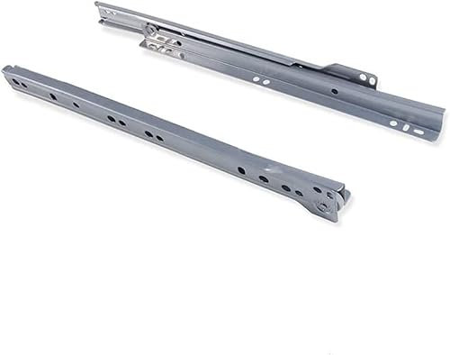 Coppia (Set Completo 4Pz) GUIDE Scorrevoli a RULLO rotella PER estrazione CASSETTI - vari colori e misure (Nero, 600mm)