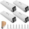 DIVINA VITAE 4 ruedas pequeñas para muebles, ruedas fijas, mini ruedas laterales para muebles, silenciosas, con perfil bajo, con 8 tornillos para tablas de transporte, escritorios y armarios