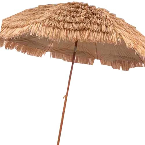 JTPMYFT Sombrilla de Paja for Patio, con Ajuste de inclinación, 8 Varillas, Bolsa de Transporte portátil, Ideal for Piscina de jardín y Playa.(2m(78.7inch))
