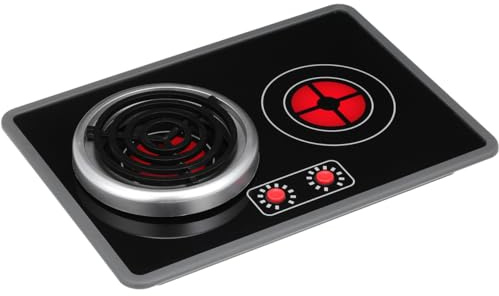 Toyvian Kids Kitchen Appliance Toy Set - Electronic Induction Cooker & Stove Set with Realistic Light & Sound Effects, Kitchen Cooking Toy for Toddlers Pretend Play (Battery Not Included)