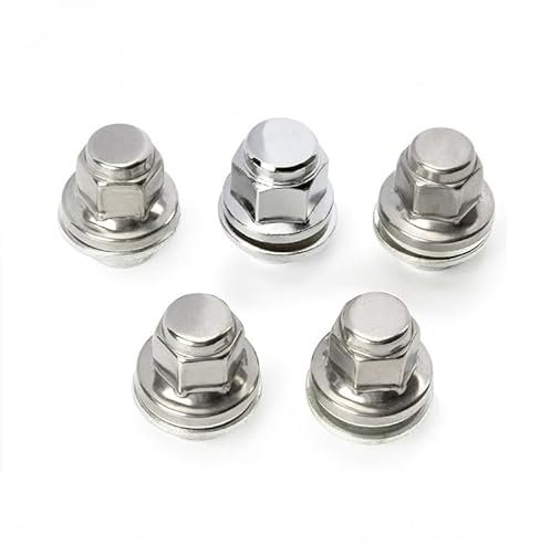 Tornillos Antirrobo Coche, Tuercas Ruedas Coche 5 Tuercas de Rueda de Acero C2C35294 C2S13886 C2C352940 Uso Apto para Jaguar F-Type S-Type X-Type XJ XJR XF XFL XE XEL XE XJ8 Base
