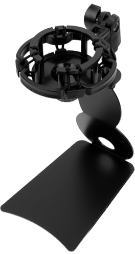 LOLIPPYY Soporte de Micrófono de Mesa Abrazadera ABS y Hierro, Equilibrio Preciso y Prevención de Inversión, Adecuado para Aplicaciones en Escritorio y Escuela, 1 Set