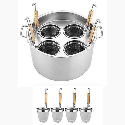 Nudeltopf aus Edelstahl mit Einsatz-Set, Trennwand und Sieb, für effizientes Kochen in Heimküchen und Restaurants