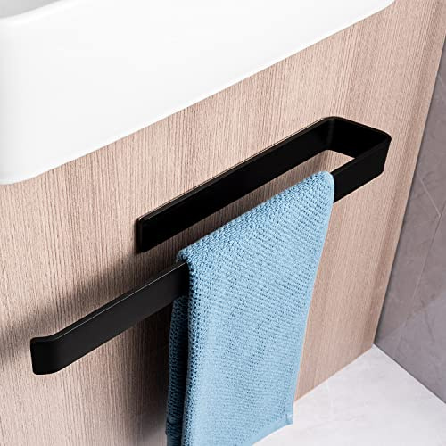 JS Toallero de Baño Sin Taladro Autoadhesivo, Barra de Aluminio Soporte para Toallas de Pared, Fácil Instalación y Resistente para Cocina y Baño