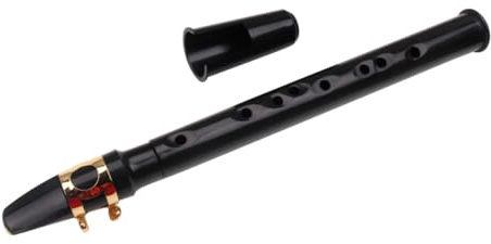 Tragbares 8-loch Taschensaxophon aus Kunststoff, Schwarzes Kleiner Saxophon | Gerades Port Design, Handgefertigt, Kompakte Form, Geeignet für Unterwegs und Kleines Blasinstrument