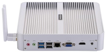 Fanless Mini PC, Desktop Computer, HTPC, Kodi Box, Windows 11 or Linux Ubuntu, Intel Core I5 1235U 1245U, BM07, VGA, HDMI, 2 x USB3.0, 6 x USB2.0, LAN, 64G RAM, 512G SSD, 5TB HDD
