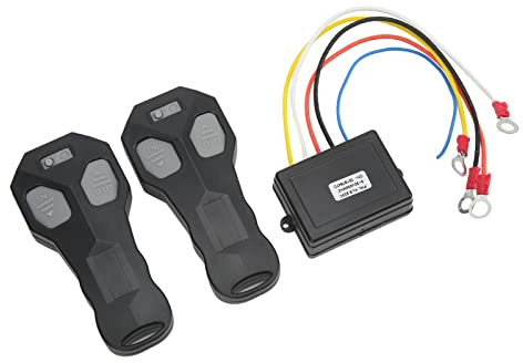 Walmeck Kit Telecomando Universale Senza Fili per Verricello Indicatore Visivo Anti-interferenza con Portata di 75 Piedi Veicoli 12V
