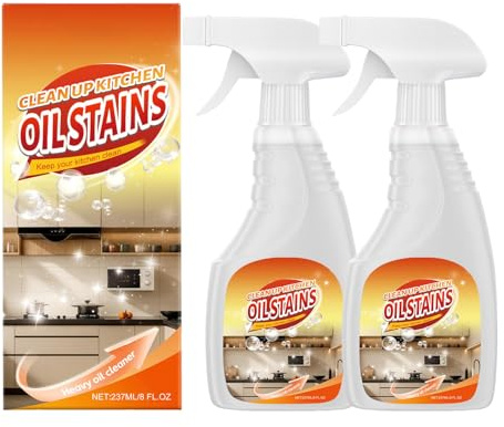 2 Stück Hochwirksamer Küchenentfetter-Schaumreiniger, Heavy-Duty Kitchen Degreaser Foam Cleaner, Vielseitiger Ölfleckenentferner, Küchenentfetter-Schaumspray, Allzweck-Reinigungsspray (2, 237ml)