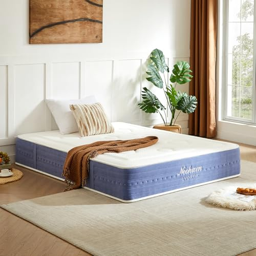 Neohavn Queen Mattress, 12 inch Cooling Gel Memory Foam Queen Size Hybrid Mattress for Cool Night Sleep, 5-Zone Ergo Support for Pressure Relief, Medium Plush Feel, CertiPUR-US Certified