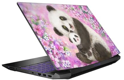 Head Case Designs Officially Licensed Kayomi Harai Panda Mom And Baby Graphic Art Vinyl Sticker Skin Decal Cover Compatible With HP Pavilion 15.6 15-dk0047TX