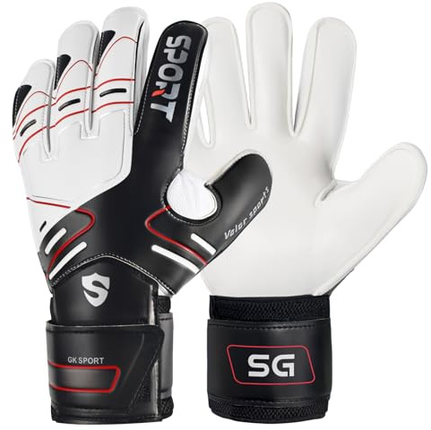 WVVOU Football Goalkeeper Gloves for Adults Youth Kids, High Performance Football Goalie Gloves with Finger Protection and 4mm Latex Palm for Training and Matches
