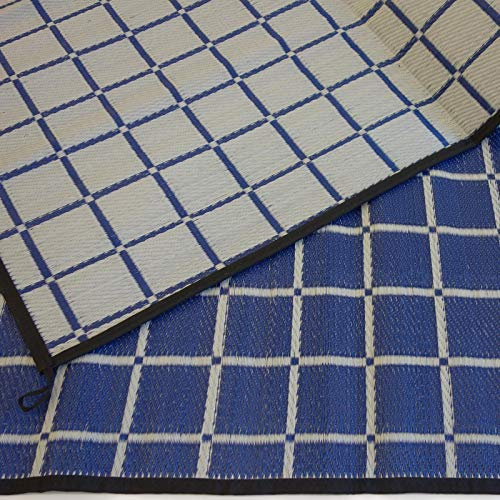 Zeltteppich ´´´odooro WAVETEX Square 2,7m x 6m blau-grau *** VIELE GRÖSSEN + Farben ** Camping Matte Wohnwagen 450 g/m² Outdoor Teppich Vorzelt Teppich Garten Spieldecke