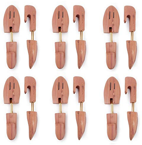 Kilocircle Men's Red Cedar Shoe Tree Single Tube -6 Packs Yellow Size: L