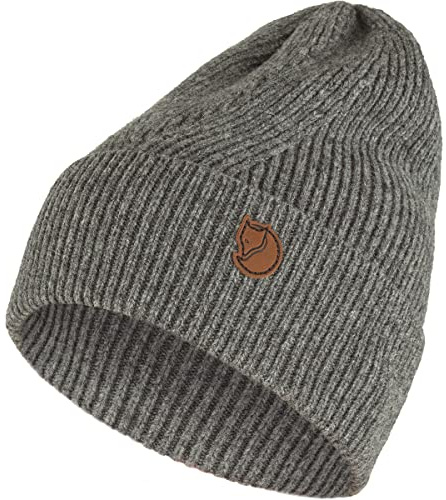 FJALLRAVEN Unisex Directional Rib Beanie Baskenmütze, Grau, Einheitsgröße EU