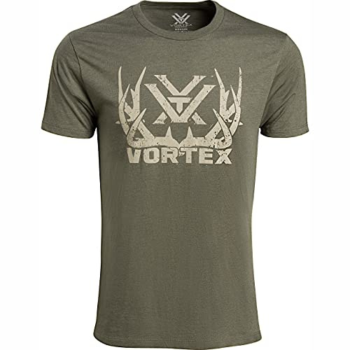 Vortex Optics Full Tine Short Sleeve Shirts (Military Heather, Medium)