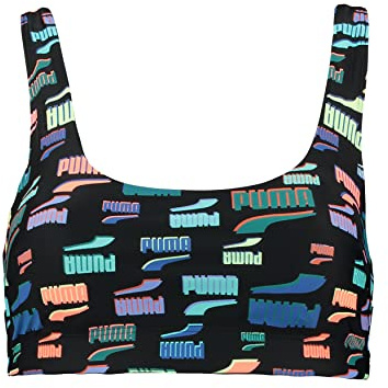 PUMA Dam Scoop Neck Bikini Top, Svart kombo, L