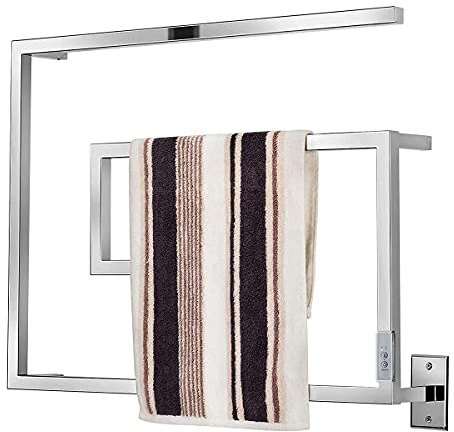 Scaldasalviette elettrico Scaldasalviette Riscaldato Funzione di temporizzazione Riscaldamento termostatico intelligente Basso consumo energetico Riscaldamento Scaldasalviette domestico 65W Argento St