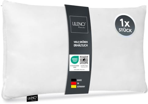 LILENO HOME Microfaser Kissen 30x50 cm [1er Set] bis 95 Grad waschbar | Kopfkissen 30x50 cm als Kissen-Füllung für Bett oder als Dekokissen - Sofakissen & Zierkissen
