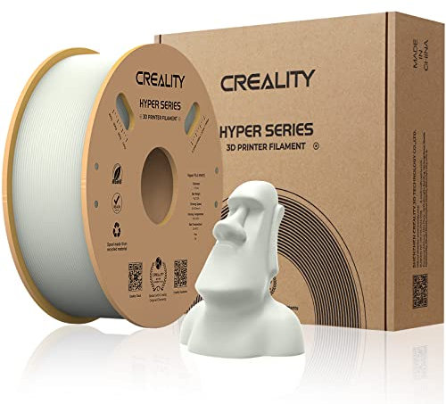 Creality offizielles 3D Drucker Filament, Hyper PLA High Speed Filament, 1.75mm 3D Druck Filament für Hochgeschwindigkeitsdruck, Maßgenauigkeit +/-0.02mm, 1kg/Spule - Weiß
