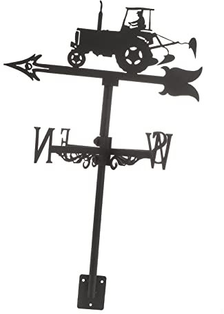 Windfahne Schwarz Dekor Rasenverzierung Rasen Traktor Außendekoration Fee Wetterfahne Garten Wetterfahne Meteorologisches Instrument Dekorative Wetterfahne Dachdekoration Die