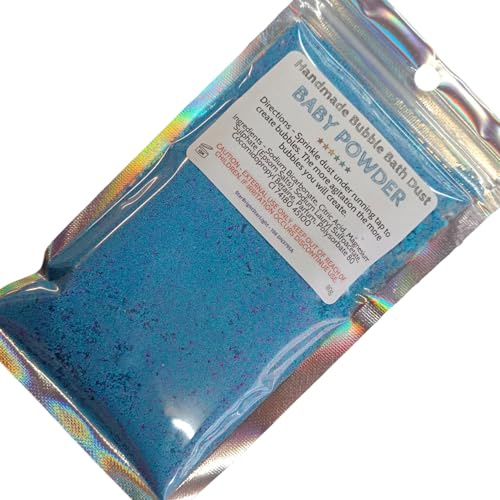 Handmade Bubble Bath Dust - Various Scents (Bath Bomb Dust with Lasting Bubbles) Contains Epsom Salts (Baby Powder)