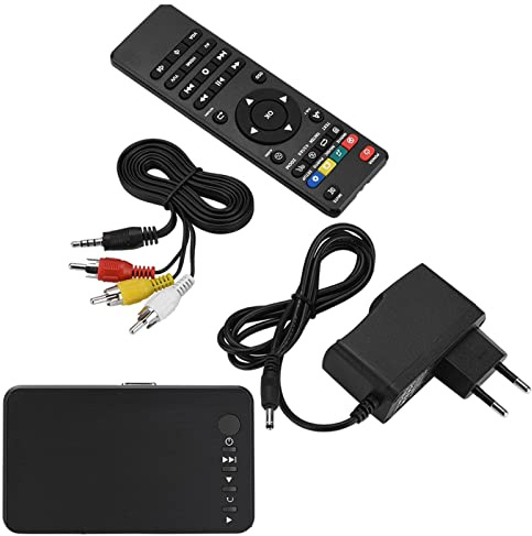 Lecteur multimédia, lecteur multimédia pour disque dur TV HD 1080P pour carte SD pour lecteur USB (prise UE)