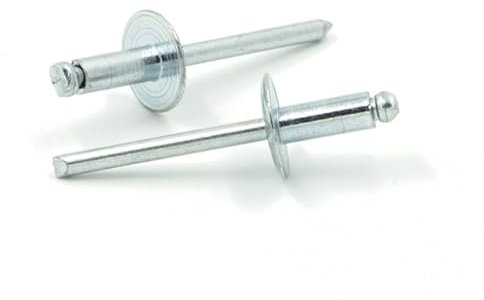IERO - Rivetti a strappo IERO Acciaio/Acciaio Testa Larga 14mm 4.8x18.0mm - Box da 250 pezzi