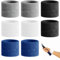 Wisebom Muñequeras Deportivas Juego de Muñequeras de 8 Piezas Banda Deportiva Pulsera Deportes Sweatband Suave Muñequeras Gym Sudor Sweatband para Baloncesto, Gimnasia, Tenis, Carrera a pie
