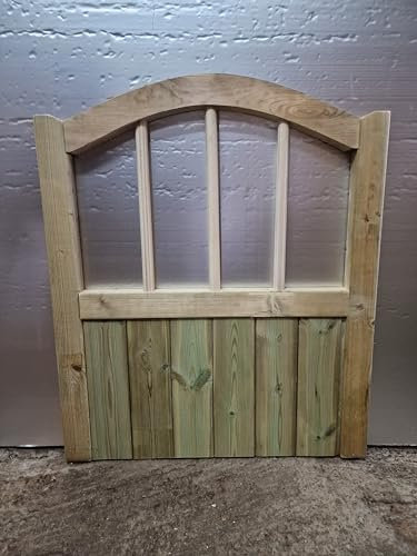 Wooden Garden Gate Pedestrian Gate Wooden Pressure Treated 3ft 90cm,(90cm High x 105cm Wide x 5cm Deep)