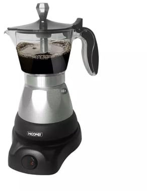 Caffettiera Elettrica Moka 400W Macchina per Caffè Macinato per 3 Tazze HM-5710
