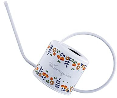 Toddmomy Gießkanne Mit Langem Auslauf Outdoor Werkzeuge Sprühwasserflasche Gartenkessel Flaschengießkanne Mini Wasserkocher Gießkanne Aus Metall Topfpflanzen Blumentopf Weiß Für