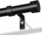 DEFYNEE Gardinenstange Schwarz 80-218 cm, 25 mm Durchmesser Ausziehbar Vorhangstange Deckenmontage Metall für Schlafzimmer, Terrasse, Glas­schiebe­tür, Wohnzimmer