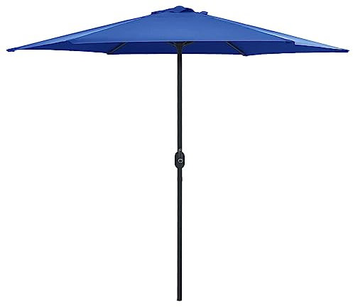 THOYTOUI Sonnenschirm, Angel regenschirm Fishing umbrella Angelzelte Angel schirmzelt Geeignet für Garten Veranda Balkon Terrasse mit Aluminium-Mast 270 x 246 cm Azurblau