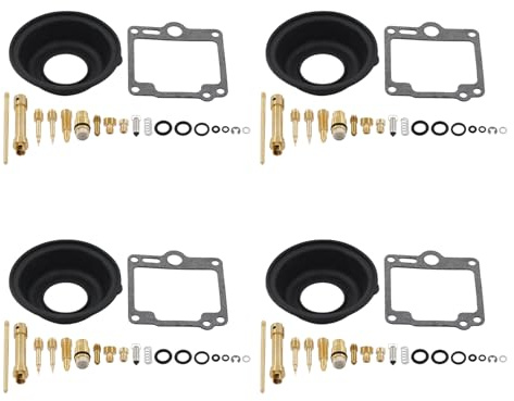 Vergaser Reparatursatz Motorrad Umbausatz Vergaserdichtsatz mit Membran Dichtung O-Ring Feder Düsennadel Hauptdüse Nadeldüse Schwimmer Kammer Nadelventil Werkzeuge für Yamaha XJ 900 XJ900 1985-1990