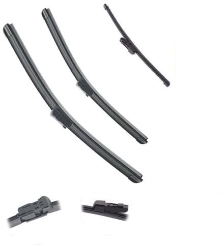 NOLLAM Autoersatz Automotive Vorne Hinten Wischerblätter Set Für LHD Für Golf 6 Schrägheck Auto Windschutzscheibe Windschutzscheibe Vorne Hinten Fenster Regen Pinsel 24 + 19 + 11